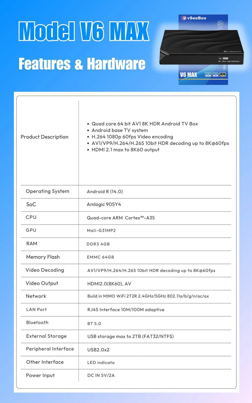 vSeeBox V6 Max