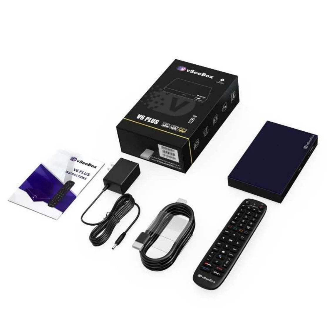 vSeeBox V6 Plus box and contents
